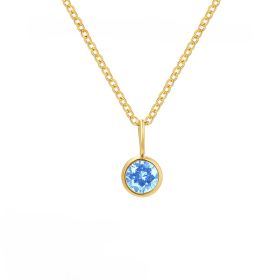 Fashion Personality Element Birthstone Necklace (Option: March)