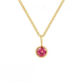 Fashion Personality Element Birthstone Necklace (Option: July)