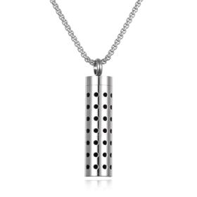 Aromatherapy Pendant Perfume Bottle Essential Oil Titanium Steel (Option: N04616)