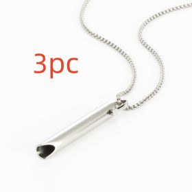 Adjustable Relieve Pressure Ornament Stainless Steel Decompression Necklace (Option: Steel 3pcs)