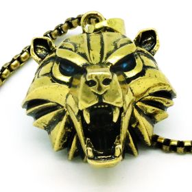 Silver Gold Green Rhinestone Wild Game Animal Chain Necklace (Option: Gold Bear-50cm)