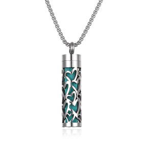 Aromatherapy Pendant Perfume Bottle Essential Oil Titanium Steel (Option: N04613)