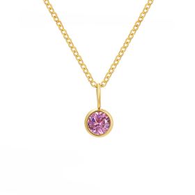 Fashion Personality Element Birthstone Necklace (Option: October)