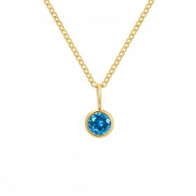 Fashion Personality Element Birthstone Necklace (Option: December)