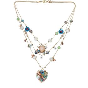 Bohemian Multi-layer Handmade Heart-shaped Beaded Women's Necklace (Option: As Main Image)