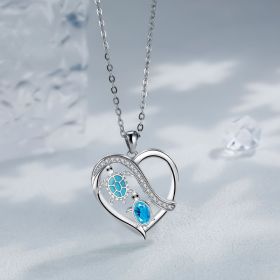 Necklace Love Turtle European And American Gift For Mom (Option: White Gold Color)