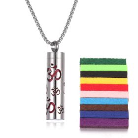 Aromatherapy Pendant Perfume Bottle Essential Oil Titanium Steel (Option: N0462 plus 10cotton pads)