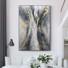 100% Handmade Abstract Oil Painting Top Selling Wall Art Modern Minimalist Blue Picture Canvas Home Decor For Living Room  No Frame (size: 90X120cm)