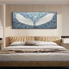 Original Angel Wings Oil Painting on Canvas Large Abstract Feather Canvas Wall Art Modern Minimalist Wing Wall Art for Living Room Bedroom (Style: 01, size: 40x80cm)