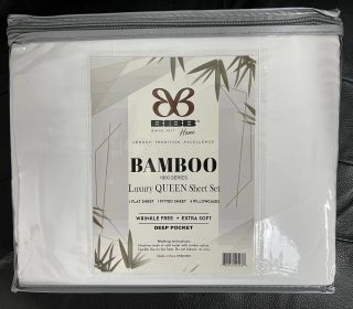 Bamboo 2000 Count Solid 6 Piece Sheet Set - Assorted (Color: Assorted, Bed Size: Queen)