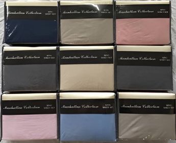 Manhattan Collection Microfiber 4 Pc Solid Sheet Sets (Bed Size: King)