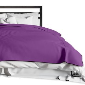 Liberator King Fascinator Throw - Moisture-Proof Sensual Blanket, Microvelvet Black (Color: Aubergine)