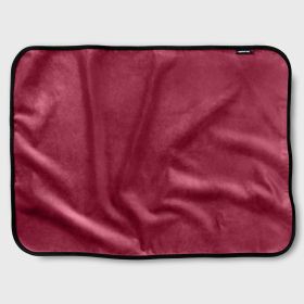Liberator Mini Fascinator Throw - Moisture-proof Sensual Blanket, Microvelvet Black (Color: Merlot)