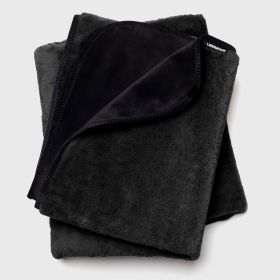 Liberator Queen Faux Fur Fascinator Throw - Moisture-Proof Sensual Blanket, Black (Color: Faux Fur Black)