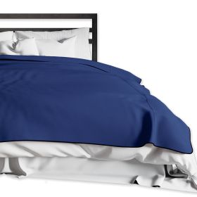 Liberator King Fascinator Throw - Moisture-Proof Sensual Blanket, Microvelvet Black (Color: Indigo)