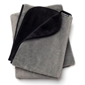 Liberator Queen Faux Fur Fascinator Throw - Moisture-Proof Sensual Blanket, Black (Color: Faux Fur Grey)