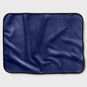 Liberator Mini Fascinator Throw - Moisture-proof Sensual Blanket, Microvelvet Black (Color: Indigo)
