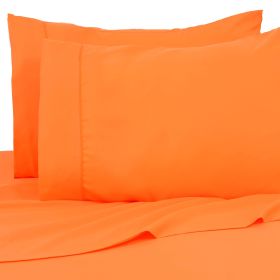 Premier Colorful Bright 4 pc Microfiber Sheet Sets (Color: Bright Orange, size: Twin)