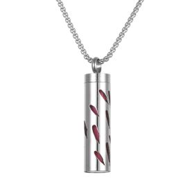Aromatherapy Pendant Perfume Bottle Essential Oil Titanium Steel (Option: N04611)