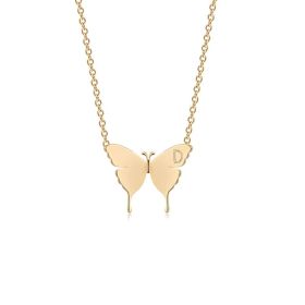 Geometric Butterfly Pendant Butterfly Necklace Simple (Option: Gold-Z)